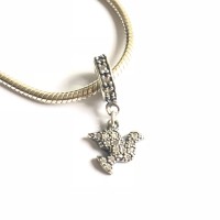 PG-277 Pingente Pássaro Divino em Prata e Zirconias